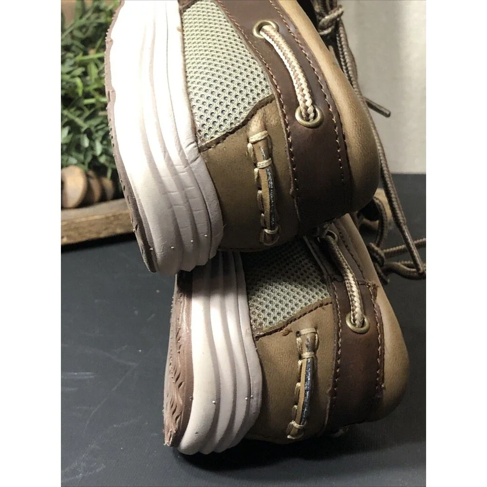 New AMERICAN EAGLE Boy's 3 Boat MOCCASINS Shoes Tan Slip-On #159290